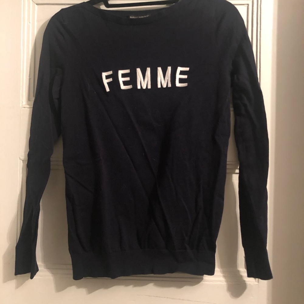 Navy long sleeved shirt